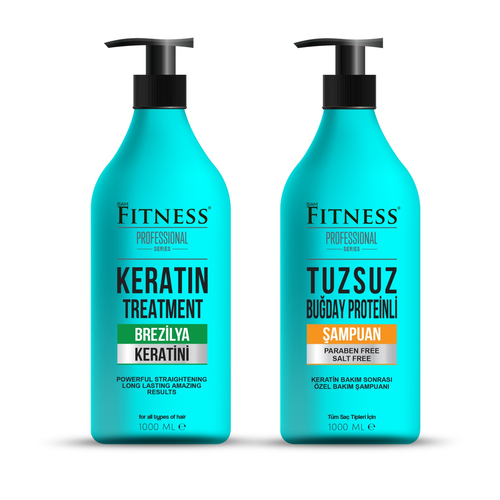 Straightening Keratin Treatment + Salt-Free Shampoo Set